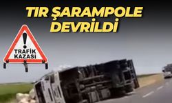 Siverek-Viranşehir Yolunda Tır Şarampole Devrildi