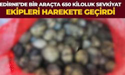 Edirne’de Bir Araçta 650 Kiloluk Sevkiyat Ekipleri Harekete Geçirdi