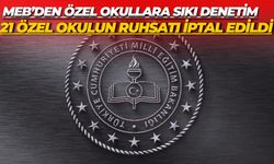 MEB’den Özel Okullara Sıkı Denetim: 21 Özel Okulun Ruhsatı İptal Edildi