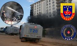 Karaköprü’de 10 Katlı Binadaki Yangını Polis ve Jandarma TOMA’ları Söndürdü