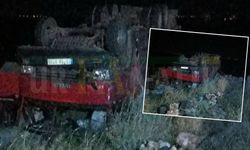 Suruç-Birecik “Ölüm Yolunda” Feci Kaza: Kamyon Şarampole Devrildi, Sürücü Yaralandı