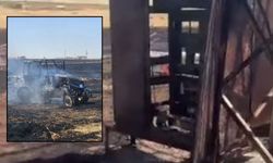 Şanlıurfa’da Tarla Yangınında Traktör Küle Döndü: Sürücü Son Anda Kurtuldu