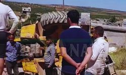 Suruç'ta Korkutan Olay: Devrilen Kepçe Vinç Yardımıyla Kaldırıldı