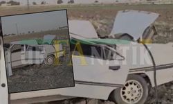 Akçakale’de Mucurlu Yolda Takla Atan Otomobil Hurdaya Döndü