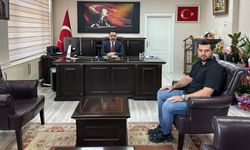 Görev Süresi Dolan Koruma Polisi Barış Demirkaya'dan Kaymakam Şahin'e Veda Ziyareti