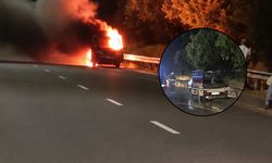 Şanlıurfa-Mardin Yolunda Korku Dolu Anlar: Kamyonet Bir Anda Alev Topuna Döndü