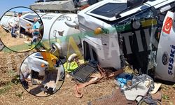 Şanlıurfa’da ŞUSKİ’ye Ait Kamyon Şarampole Devrildi: 1'i Ağır 2 Yaralı