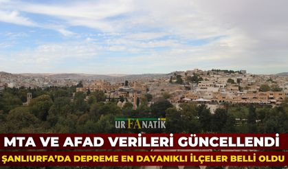 MTA ve AFAD verileri güncellendi! Şanlıurfa’da depreme en dayanıklı ilçeler belli oldu