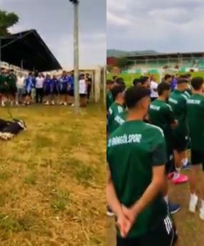 Karaköprü Belediyespor Maçı Öncesi Kurban Kesildi