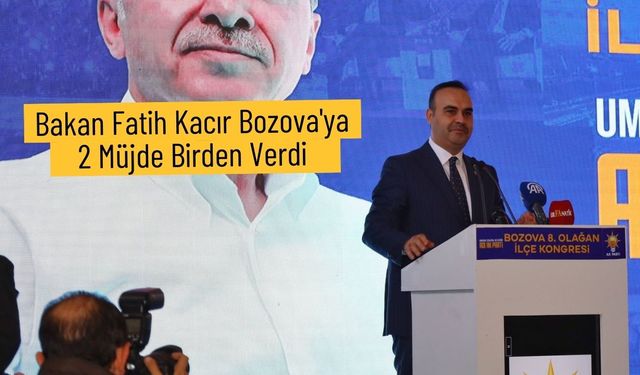 Bakan Fatih Kacır Bozova'ya 2 Müjde Birden Verdi