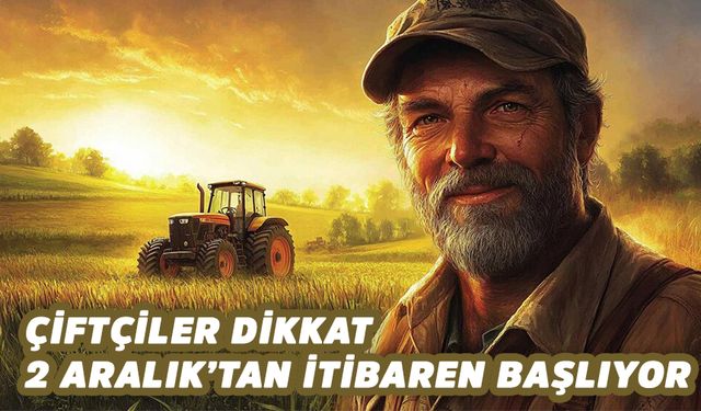 Çiftçiler Dikkat: 2 Aralık’tan İtibaren Başlıyor