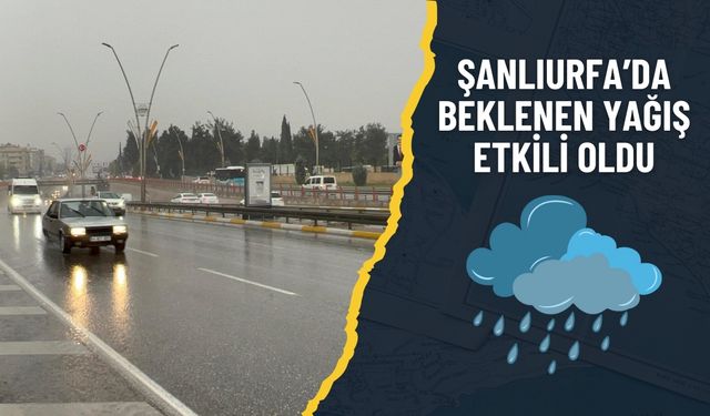 Şanlıurfa’da Beklenen Yağış Etkili Oldu