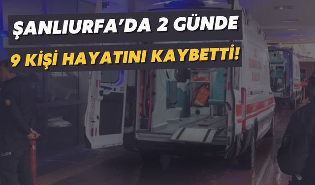 Şanlıurfa’da 2 Günde 9 Kişi Hayatını Kaybetti!