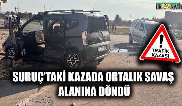 Suruç’taki kazada ortalık savaş alanına döndü: 5 yaralı