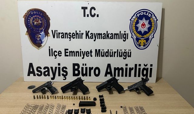 Viranşehir'de çok sayıda ruhsatsız tabanca yakalandı