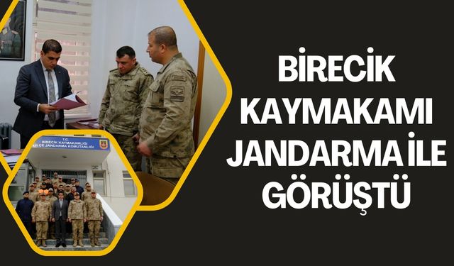 Birecik Kaymakamı Gürbüz, Jandarma Komutanlığını İnceledi