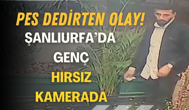 Şanlıurfa’da Pes Dedirten Olay: Genç Hırsız Kameraya Takıldı