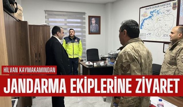 Hilvan Kaymakamı Orhan Gazi Karakaş'tan Jandarma Komutanlığına Ziyaret