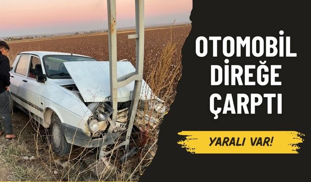 Suruç'ta Otomobil Direğe Çarptı: 1 Yaralı