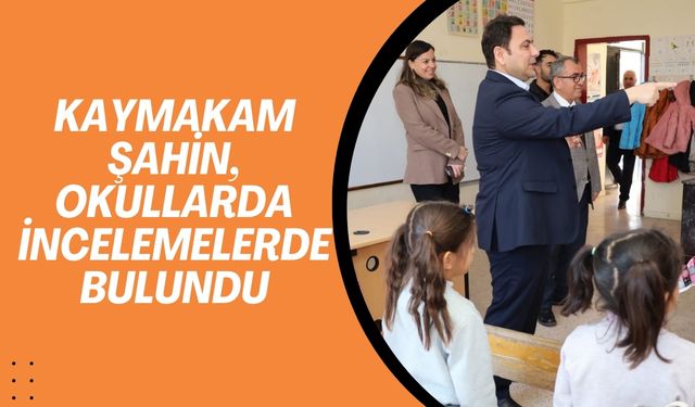 Haliliye Kaymakamı Şahin, Okullarda İncelemelerde Bulundu