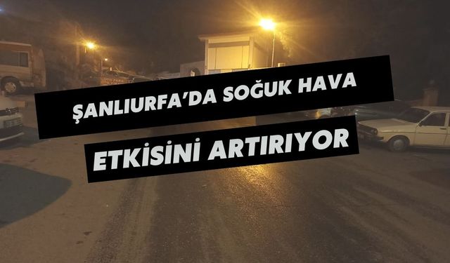 Şanlıurfa’da Soğuk Hava Etkisini Artırıyor