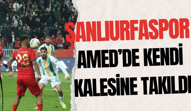 Trendyol 1. Lig: Amedspor: 2 - Şanlıurfaspor: 1