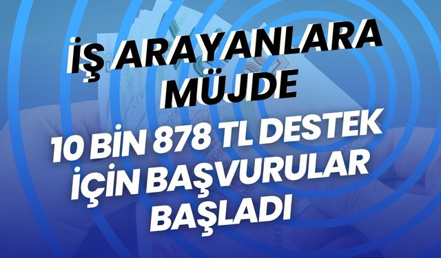 İş Arayanlara Müjde: 10 Bin 878 TL Destek İçin Başvurular Başladı