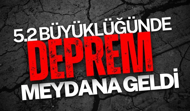 5.2 Büyüklüğünde Deprem Meydana Geldi: AFAD Son Durumu Açıkladı