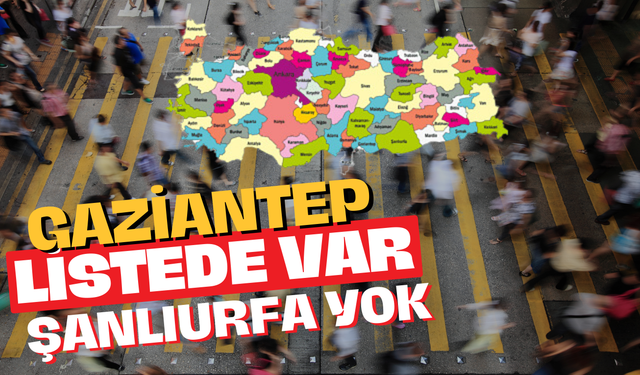 Listede Gaziantep’ten 2 İlçe Var: Şanlıurfa Şaşırttı