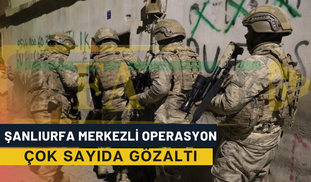 Şanlıurfa Merkezli Operasyon: Çok Sayıda Gözaltı