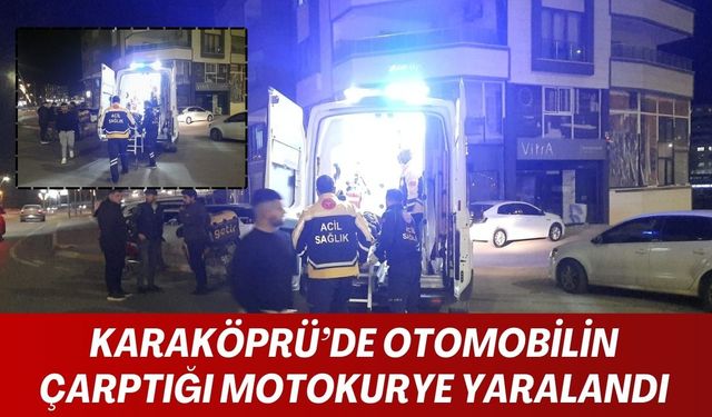 Karaköprü’de Otomobilin Çarptığı Motokurye Yaralandı