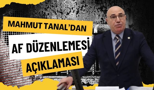 Mahmut Tanal’dan Dikkat Çeken Af Açıklaması