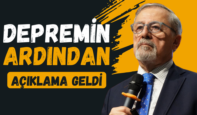 Marmara'da Meydana Gelen Depremin Ardından Dikkat Çeken Açıklama