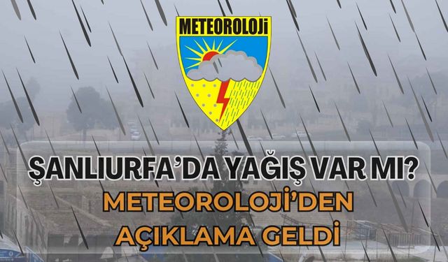 Şanlıurfa’da Yağış Var mı? Meteoroloji’den Açıklama Geldi