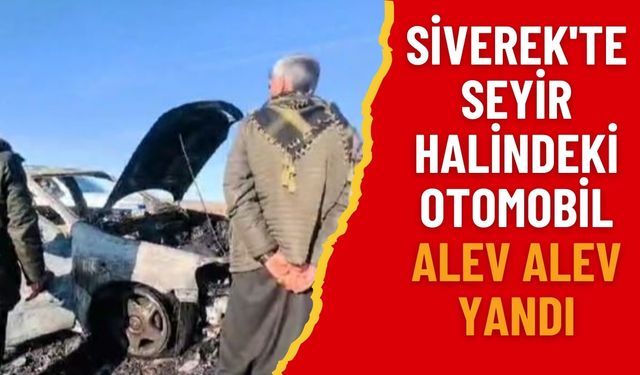 Siverek'te Seyir Halindeki Otomobil Alev Alev Yandı