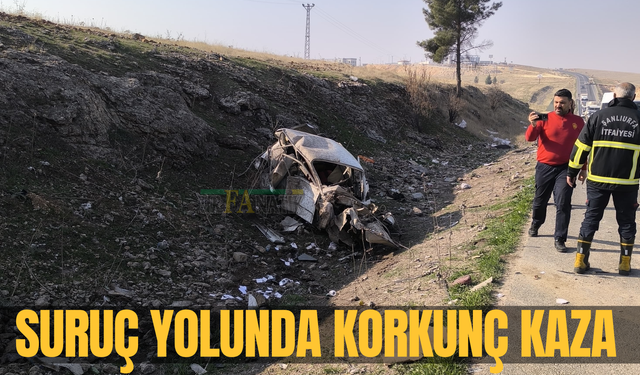 Şanlıurfa- Suruç Yolunda Korkunç Kaza: Araç Demir Yığınına Döndü