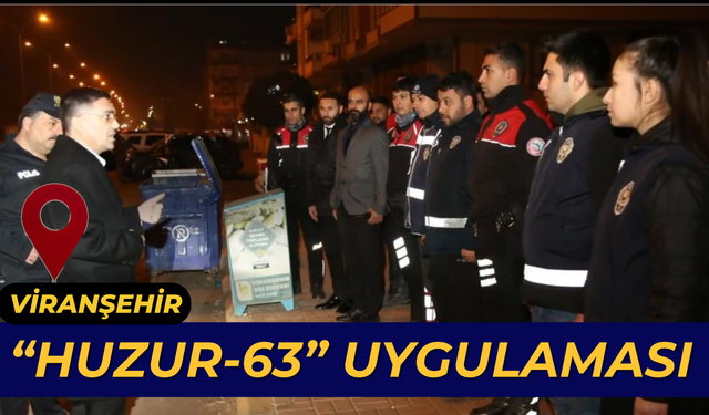 Şanlıurfa Viranşehir'de "Huzur-63" Uygulaması Gerçekleştirildi