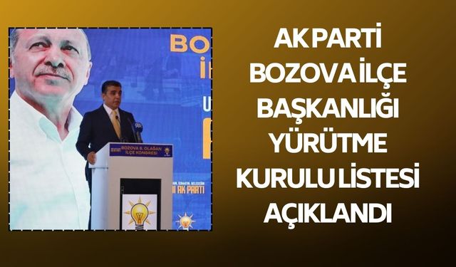 AK Parti Bozova İlçe Başkanlığı Yürütme Kurulu Listesi Açıklandı