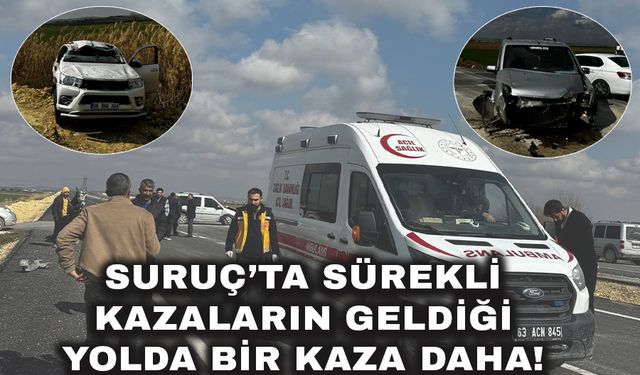 Suruç’ta Sürekli Kazaların Geldiği Yolda Bir Kaza Daha!