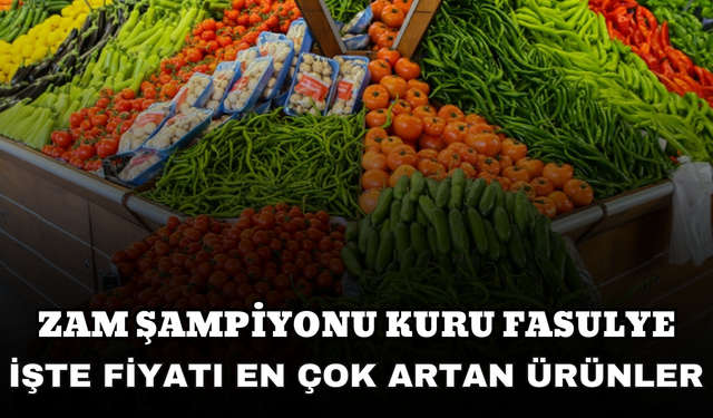 Zam Şampiyonu Kuru Fasulye! İşte Fiyatı En Çok Artan Ürünler