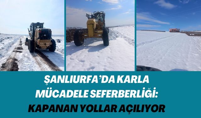 Şanlıurfa’da Karla Mücadele Seferberliği: Kapanan Yollar Açılıyor