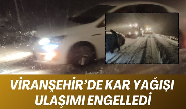 Viranşehir’de Kar Yağışı Yolları Kapattı, Ekipler Seferber Oldu