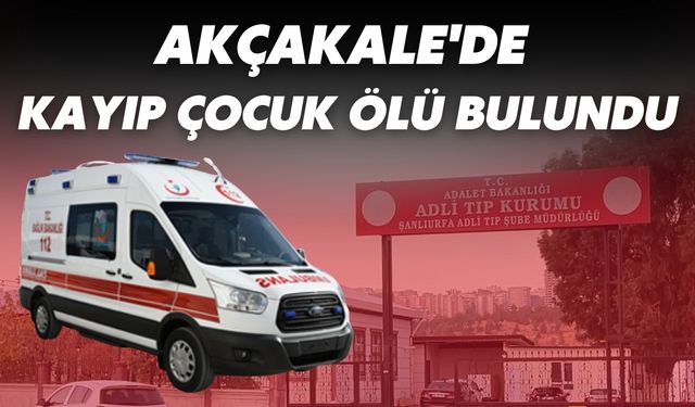 Akçakale'de Kaybolan Çocuk, Çukurda Ölü Bulundu