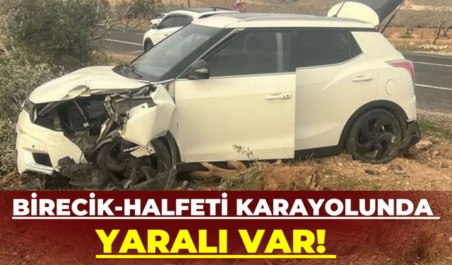 Birecik-Halfeti Karayolunda Kaza: 1 Kişi Yaralandı!