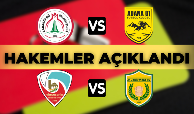 Şanlıurfa Temsilcileri İçin Kritik Hafta! Hakemler Açıklandı