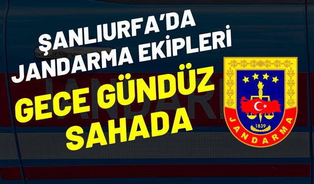 Şanlıurfa Siverek’te Jandarma Huzur ve Güvenlik İçin Gece Gündüz Sahada