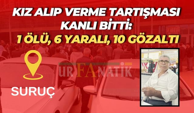 Suruç’ta Kız Alıp Verme Tartışması Kanlı Bitti: 1 Ölü, 6 Yaralı, 10 Gözaltı