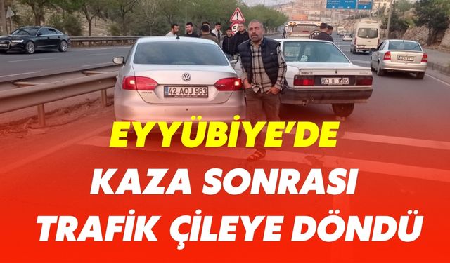 Eyyübiye’de Kaza Sonrası Trafik Çileye Döndü, İki Sürücü Yaralandı