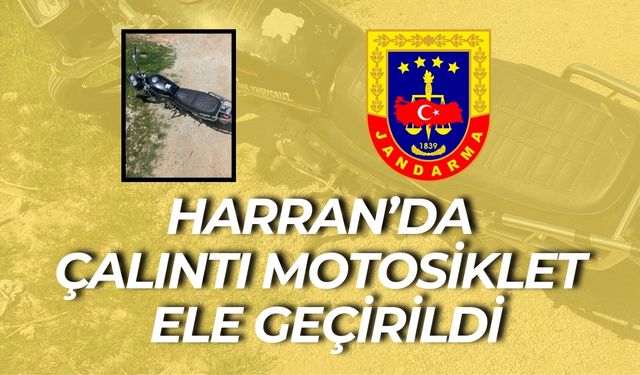 Şanlıurfa Harran’da Çalıntı Motosiklet Ele Geçirildi