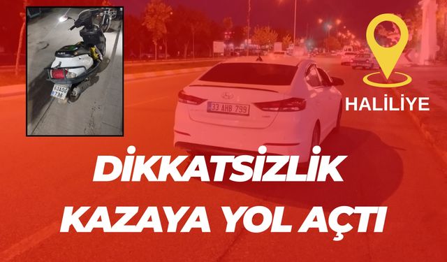 Şanlıurfa Haliliye’de Dikkatsizlik Kazaya Yol Açtı: Yaralı Var